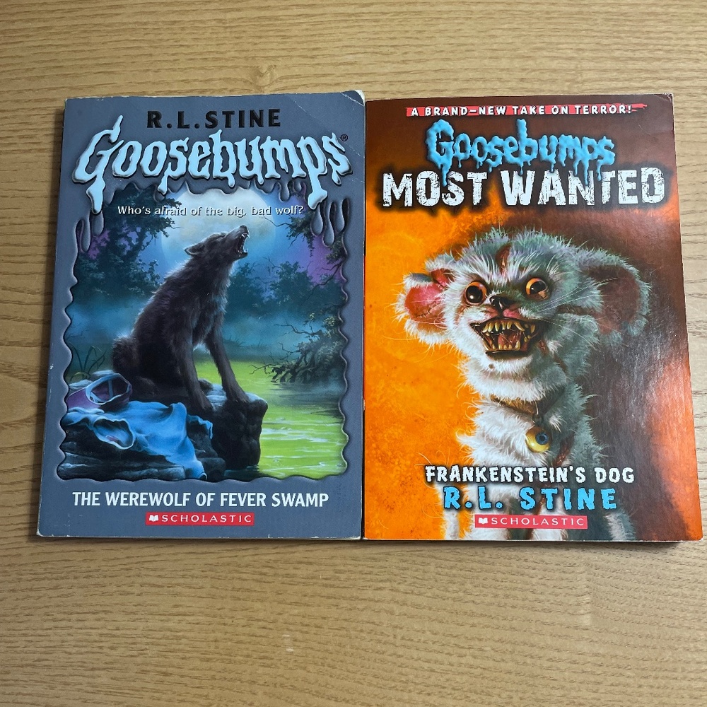 Goosebumps Books Lot of 2 The Werewolf of Fever Swamp & Frankenstein’s Dog
